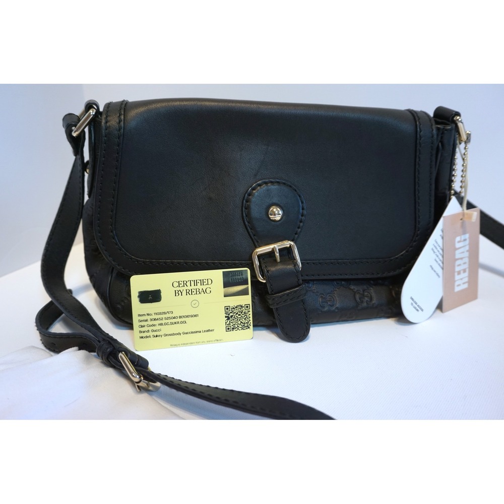 Gucci Sukey Crossbody Bag Black Guccissima Leather 308452